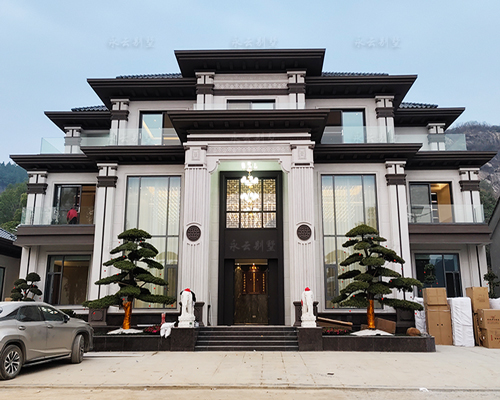 【岳陽(yáng)劉府】君山區(qū)許市鎮(zhèn)五開(kāi)間帶輔樓高端別墅設(shè)計(jì)施工+裝飾全案定制